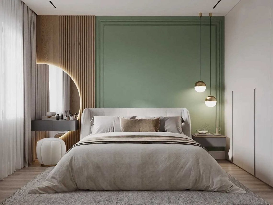 Stílusosan karakteres hálószoba díszlécekkel