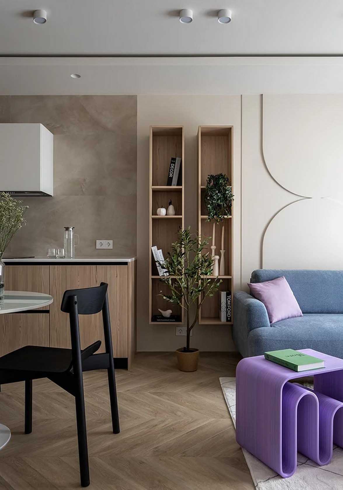 Trendi nyugalom és átgondolt funkcionalitás 35 m2-en Trendi nyugalom és átgondolt funkcionalitás 35 m2-en