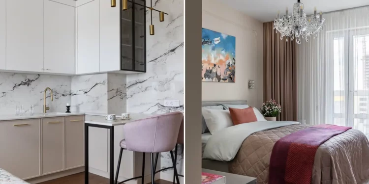 Fotogén 50 m2-es lakás modern klasszikus stílusban