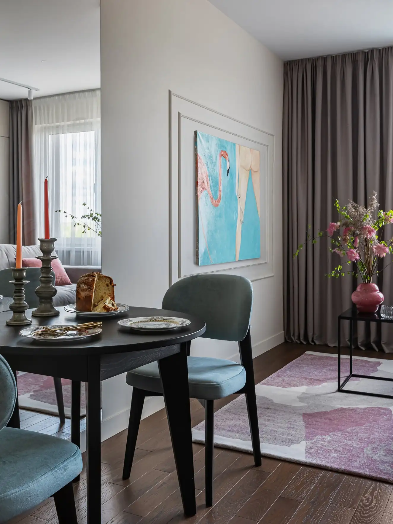 Fotogén 50 m2-es lakás modern klasszikus stílusban