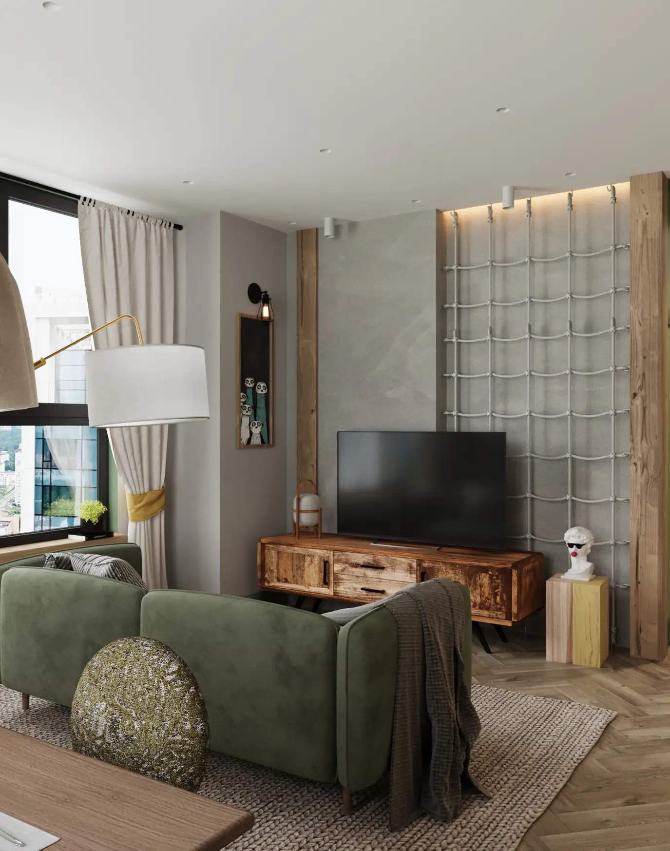 Izgalmasan berendezett, 49 m2-es otthon egy fiatal házaspárnak