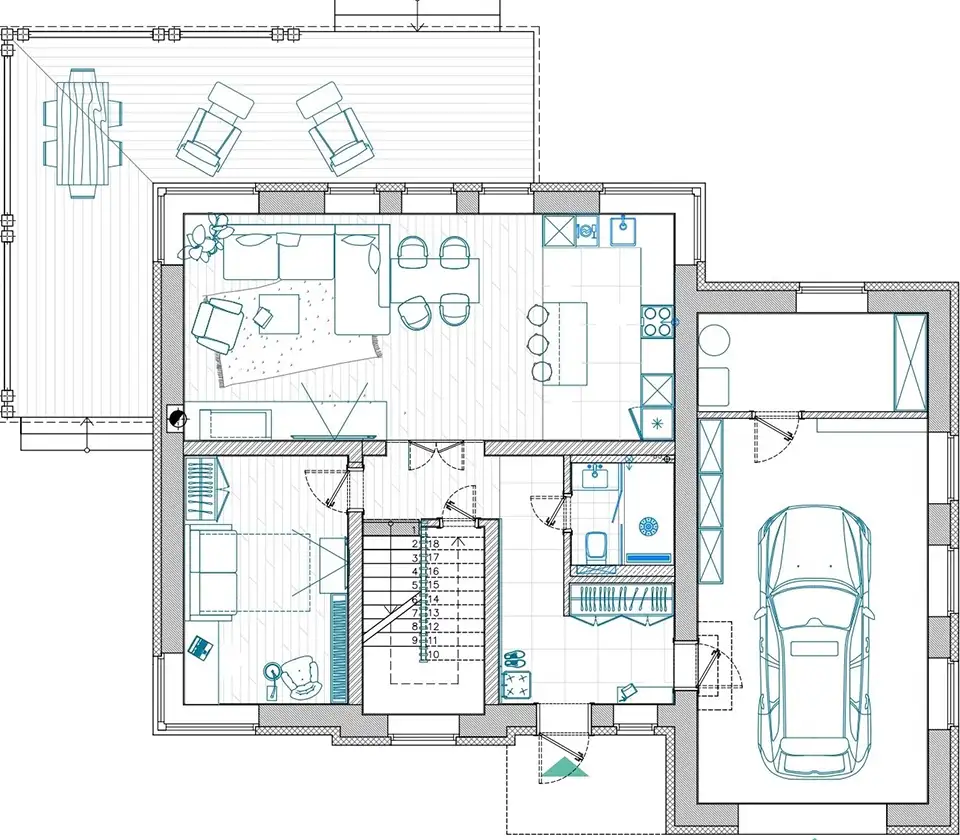 Világos árnyalatok és természetes textúrák egy vidéki ház enteriőrjében