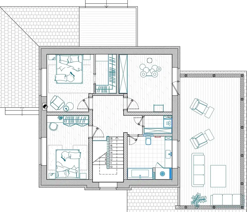 Világos árnyalatok és természetes textúrák egy vidéki ház enteriőrjében