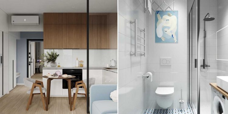 26 m2-en leválasztott hálórész, dolgozósarok és könnyed színkezelés