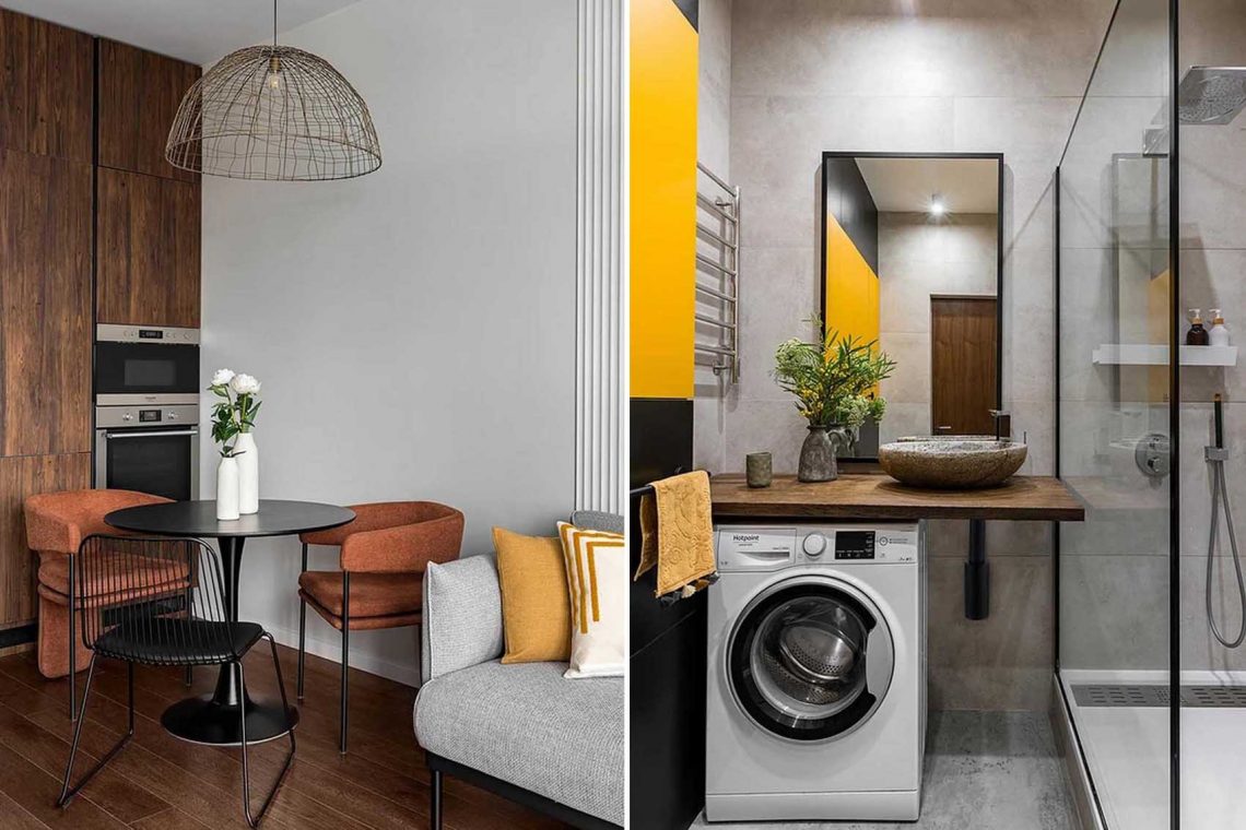 Öt funkcionális zóna egy profin berendezett kislakásban