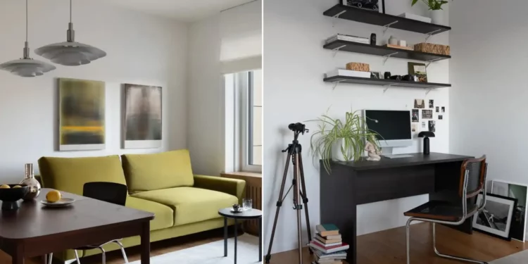 Fehér falak, vintage és bakelit lemez gyűjtemény