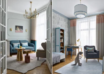 Színek és fények játéka: Családi otthon 74 négyzetméteren