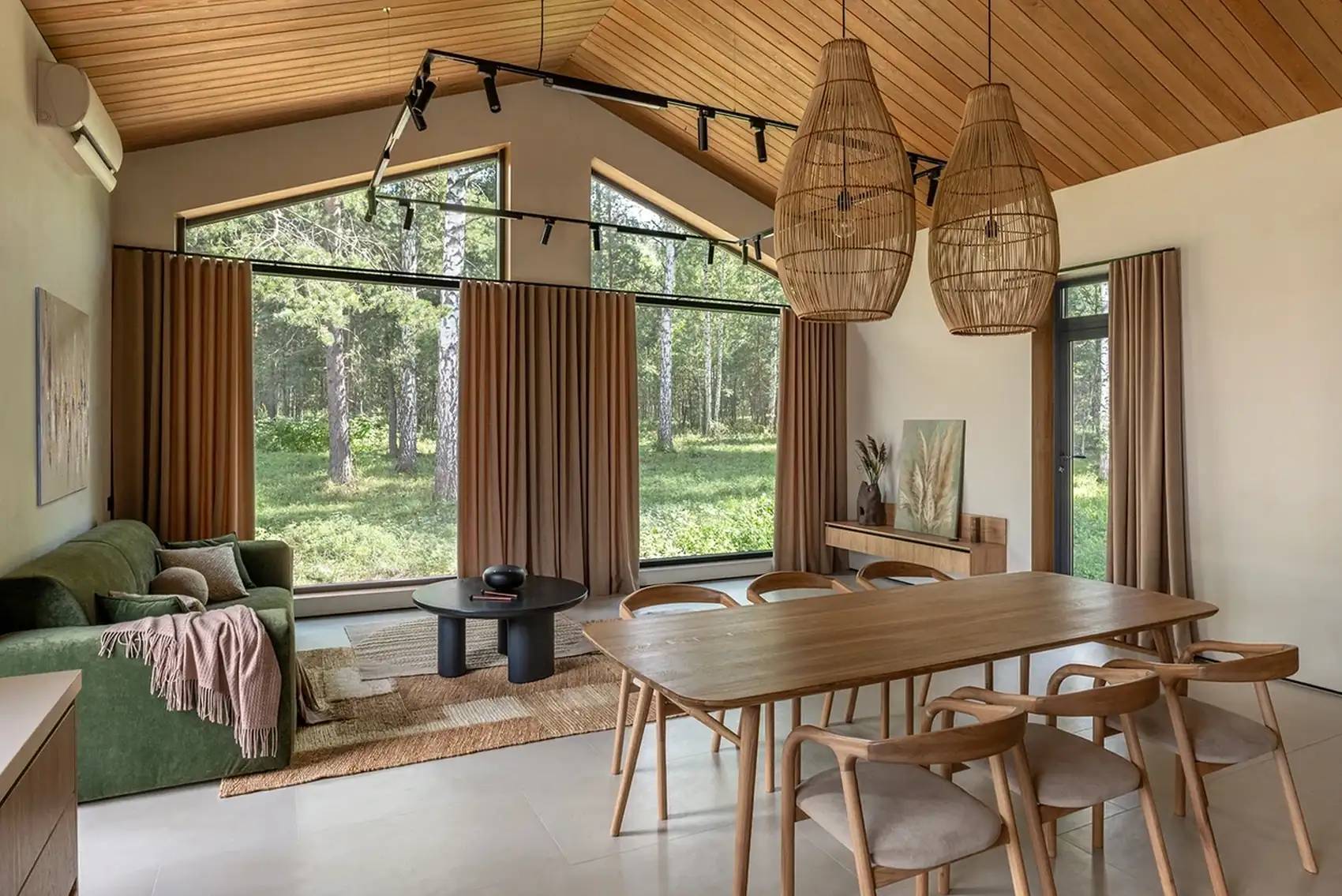 Modern skandináv minimalizmus finom japán esztétikai elemekkel ötvözve