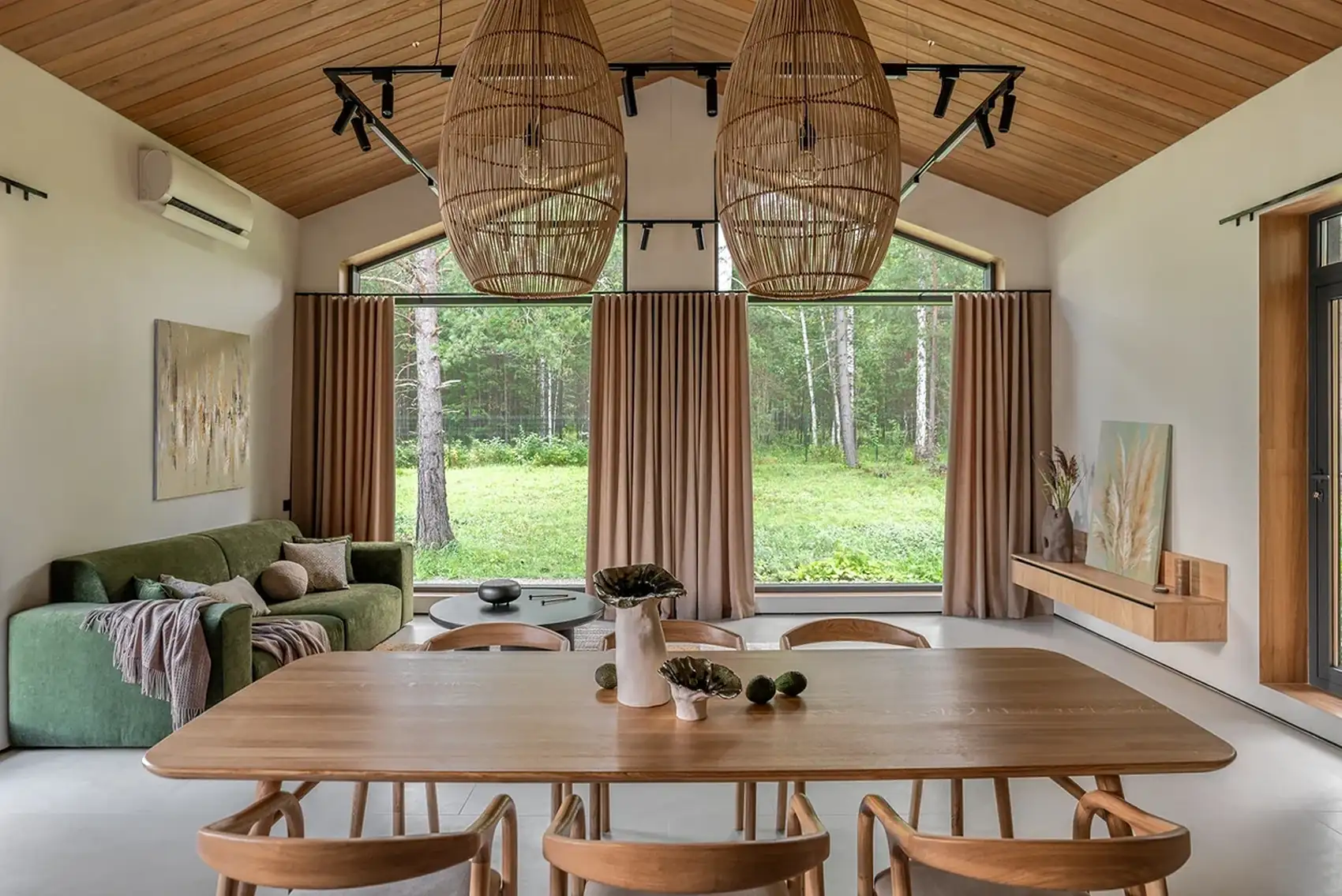 Modern skandináv minimalizmus finom japán esztétikai elemekkel ötvözve