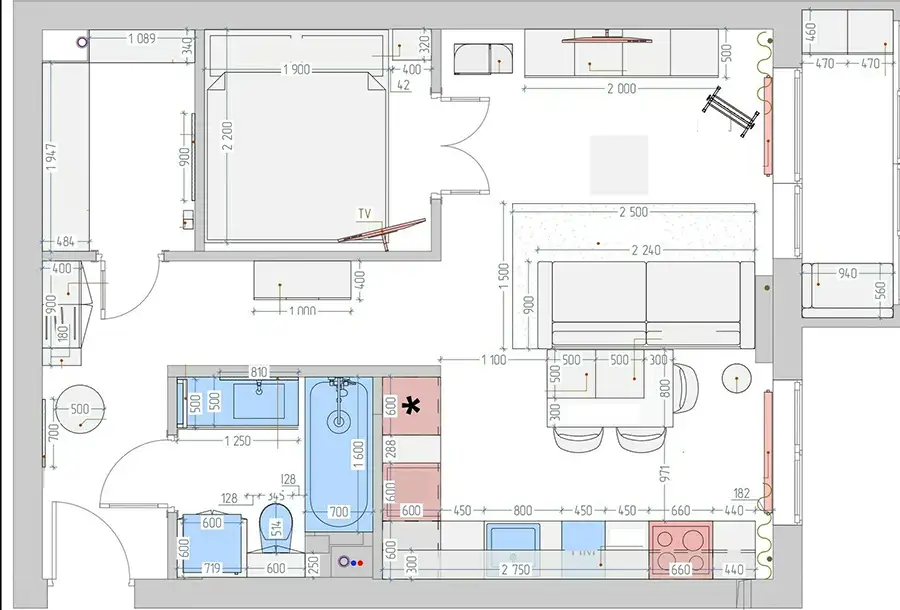 Hívogató és kényelmes kis otthon 44 négyzetméteren
