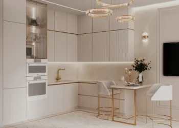 Nőies, elegáns enteriőr neoklasszikus stílusban