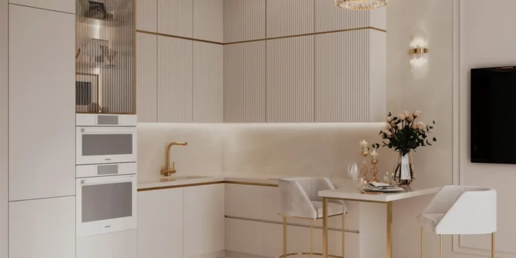 Nőies, elegáns enteriőr neoklasszikus stílusban