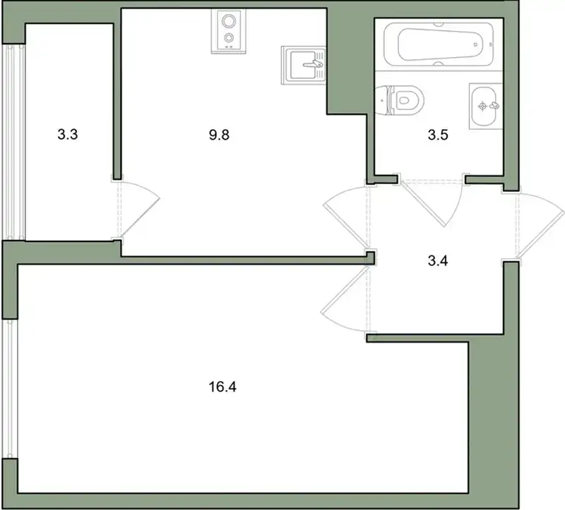 Finoman elegáns otthon egyedül élő hölgynek