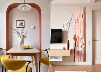 Modern, funkcionális családi otthon karakteres részletekkel, egyedi falfestéssel