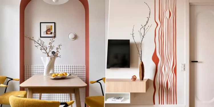 Modern, funkcionális családi otthon karakteres részletekkel, egyedi falfestéssel