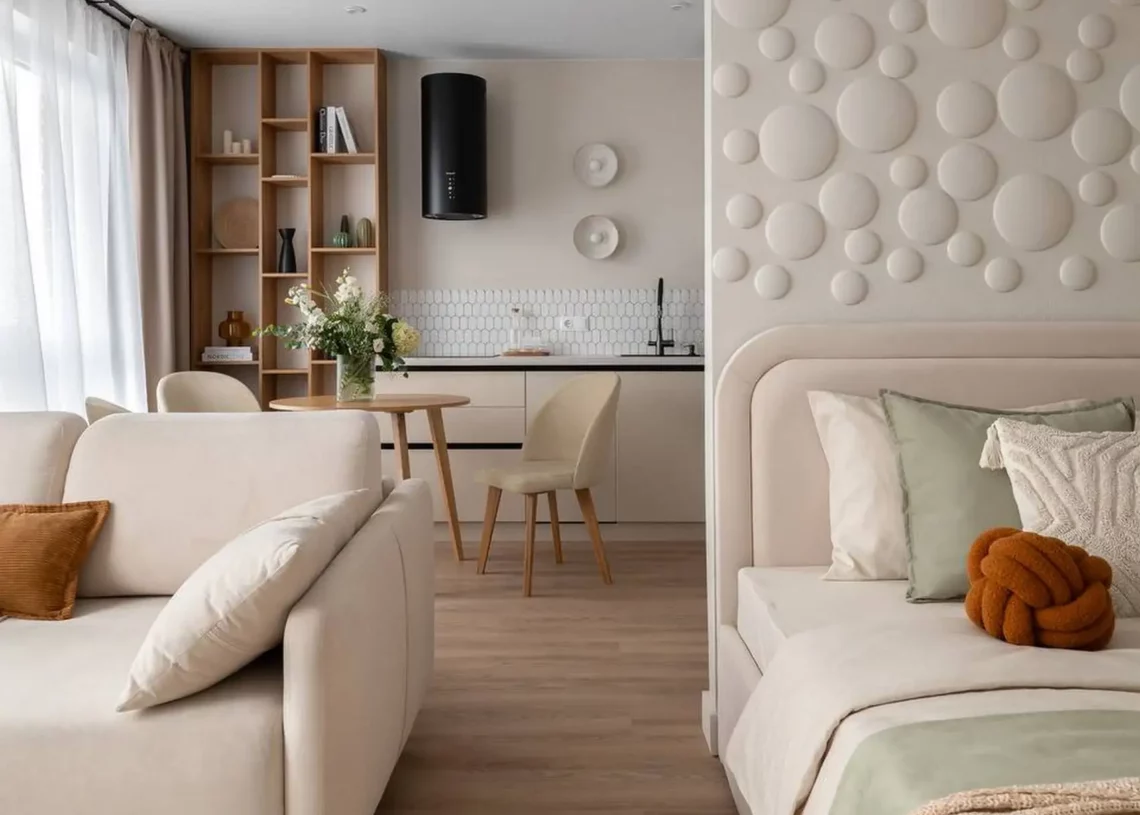 Lágy tónusok, finom kontrasztok: kis lakás sok használható ötlettel
