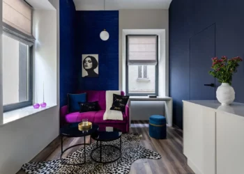 Színes, élénk, eklektikus minigarzon art deco elemekkel