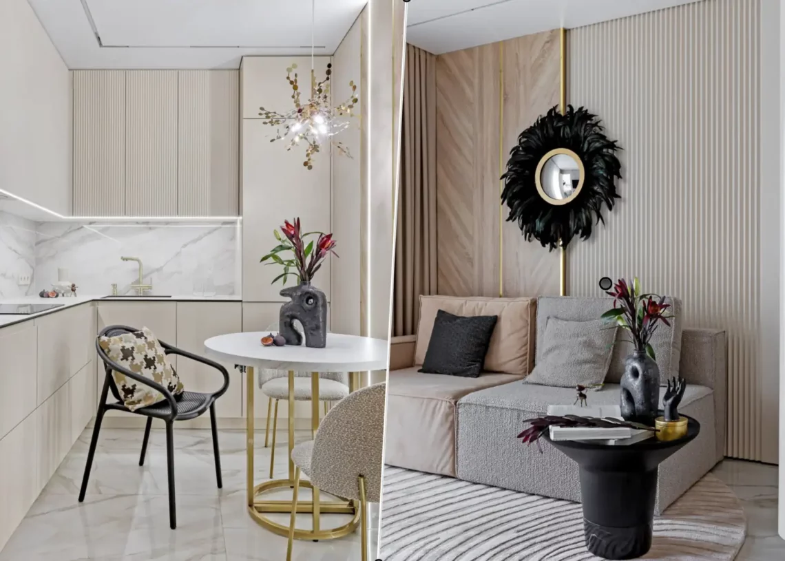 Sok fény és lágy ívek, elegancia és otthonosság kis alapterületen