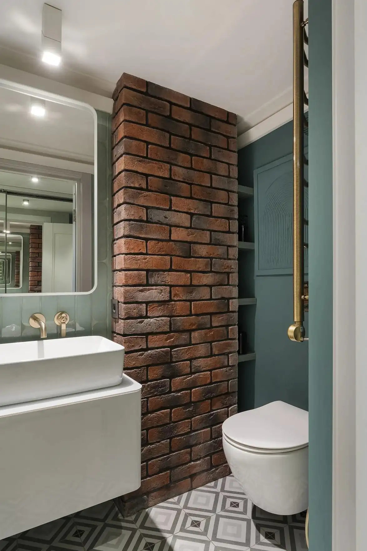 Retró rádió ihlette enteriőr, hálószoba a galérián