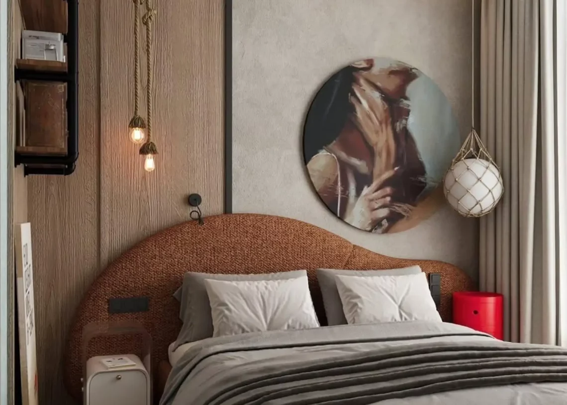 Átgondolt, karakteres anyaghasználat, sok tárolás, egységes enteriőr