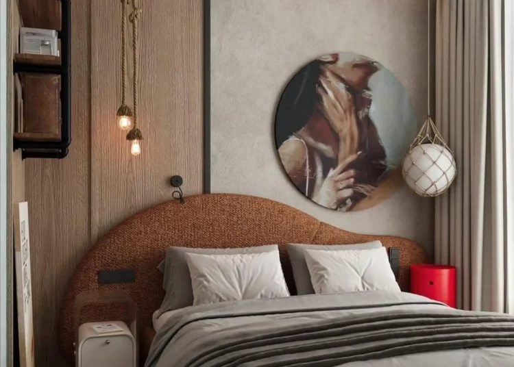 Átgondolt, karakteres anyaghasználat, sok tárolás, egységes enteriőr