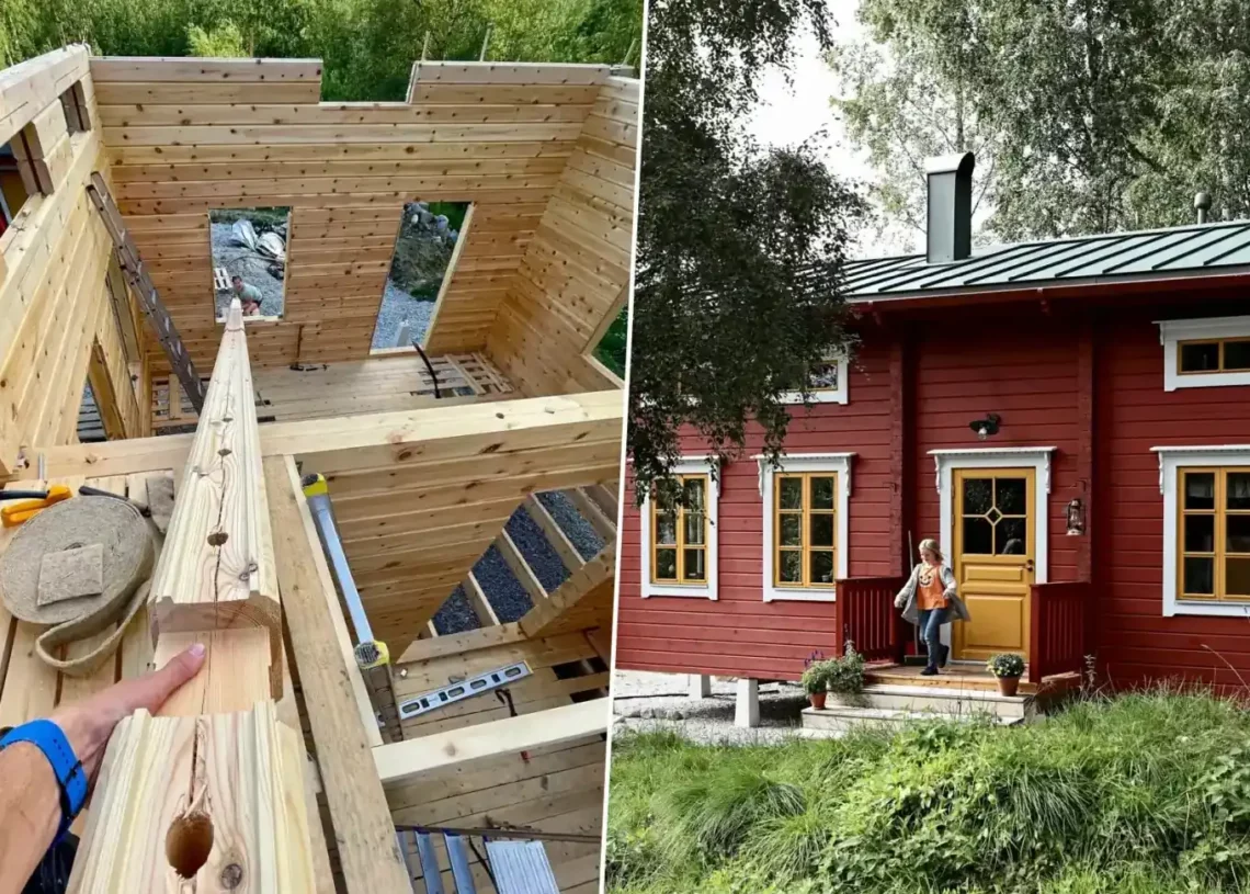 Saját kézzel épült, 50 m2-es ház, kevesebből mint egy városi lakás