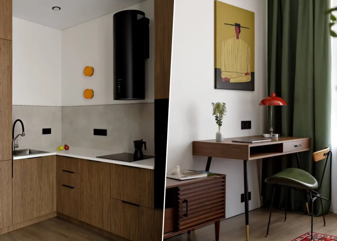 Vintage hangulatú kislakás berendezés