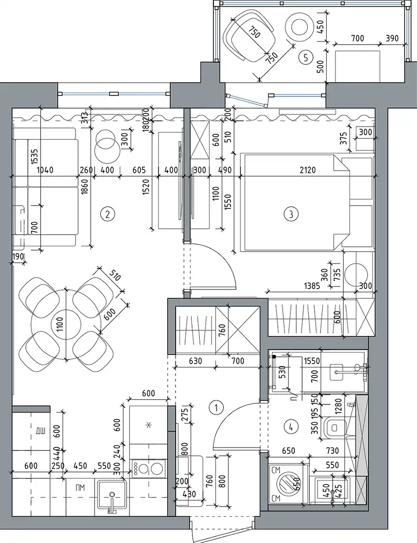 Tejfehér kis lakás: stílusos és praktikus élettér új, 40 m2-es lakásban