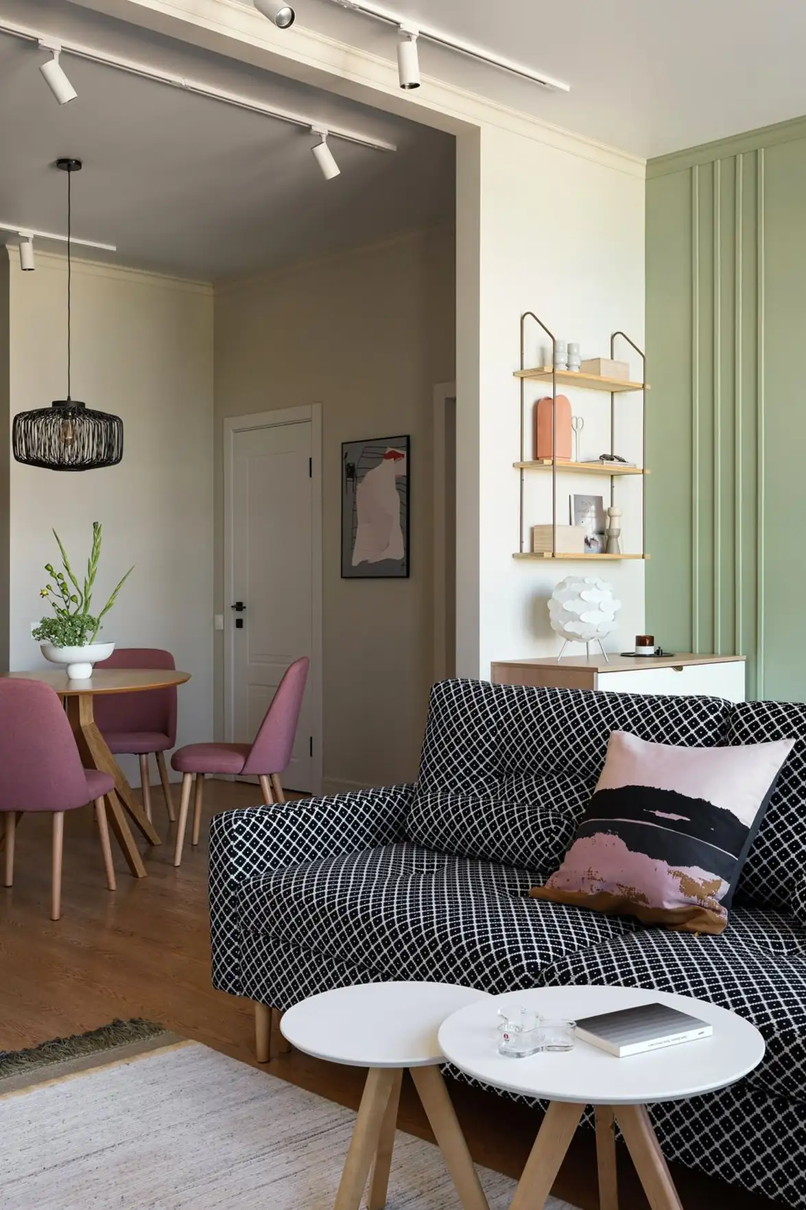 Élettel teli skandináv stílus 60 m2-es lakásban
