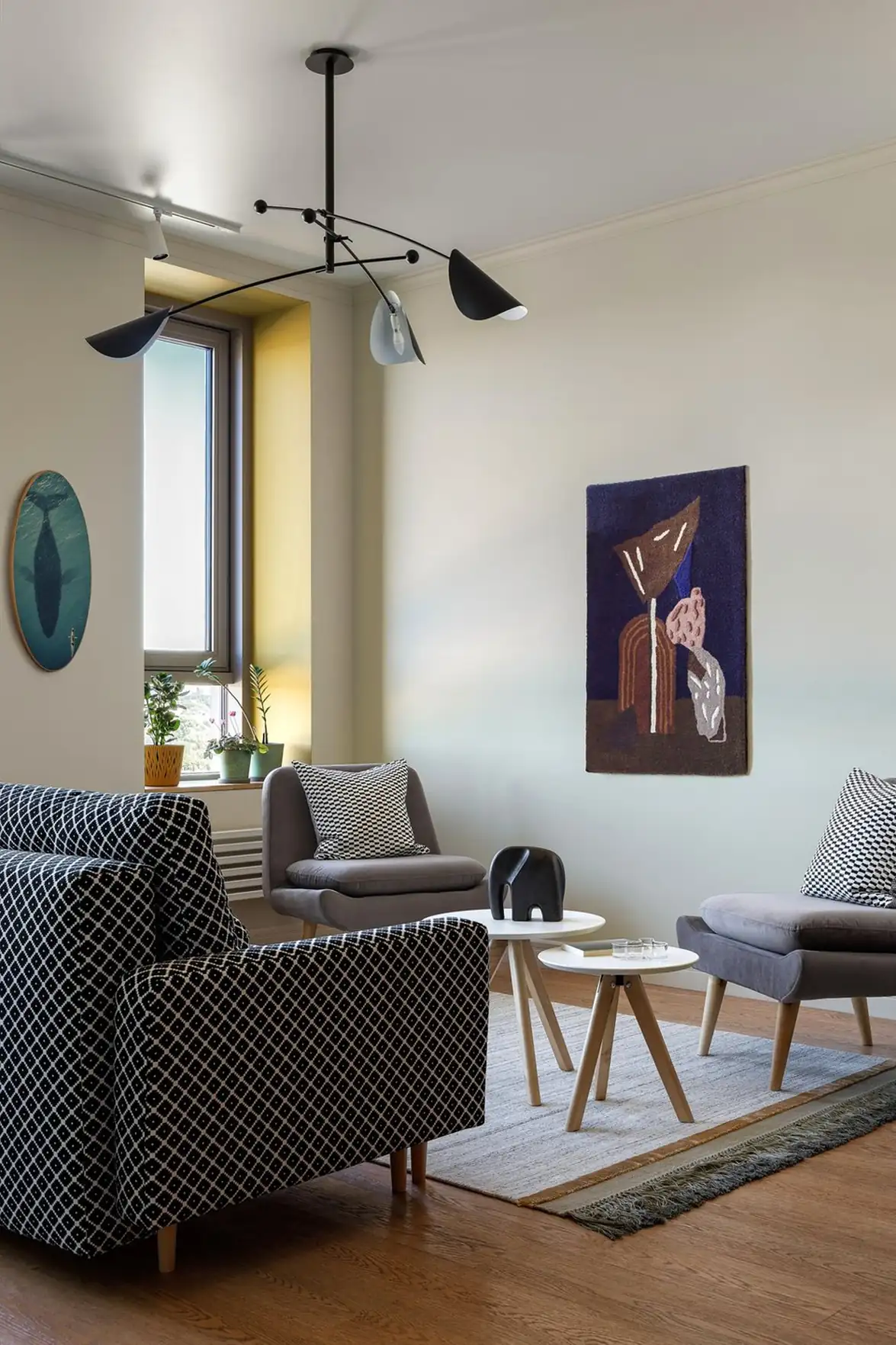 Élettel teli skandináv stílus 60 m2-es lakásban