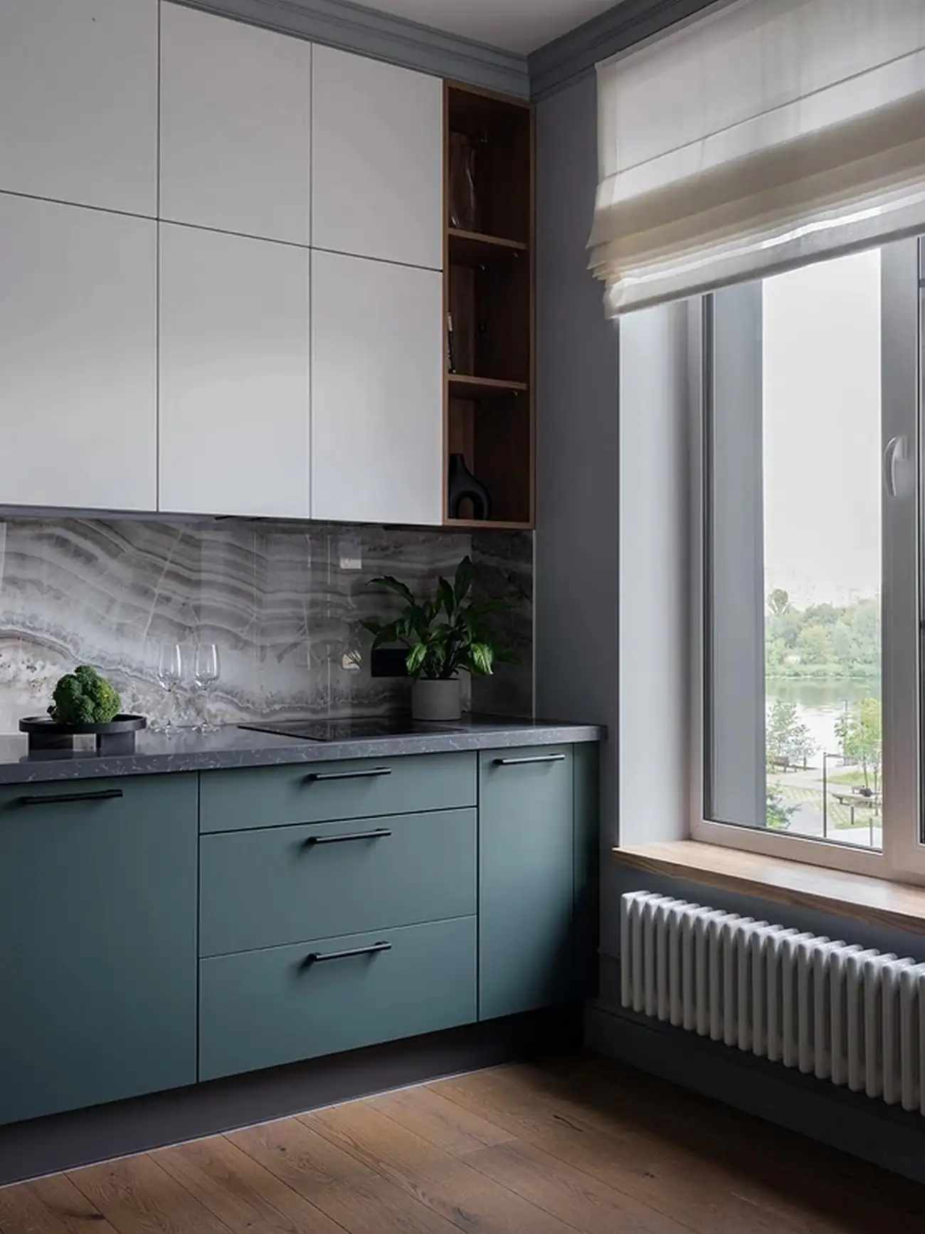 Érték- és időtálló berendezés 48 m2-es új lakóparki lakásban