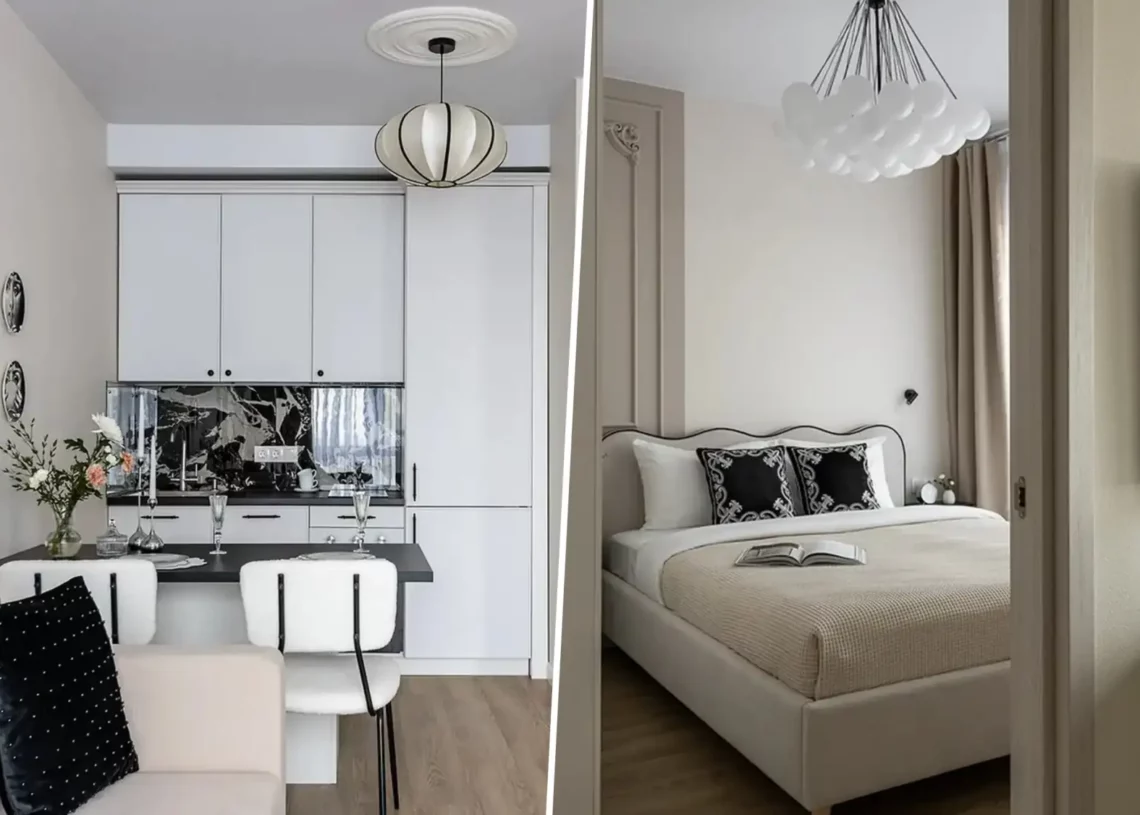 Modern, egyszerűen használható berendezés elegáns részletekkel, 33 m2