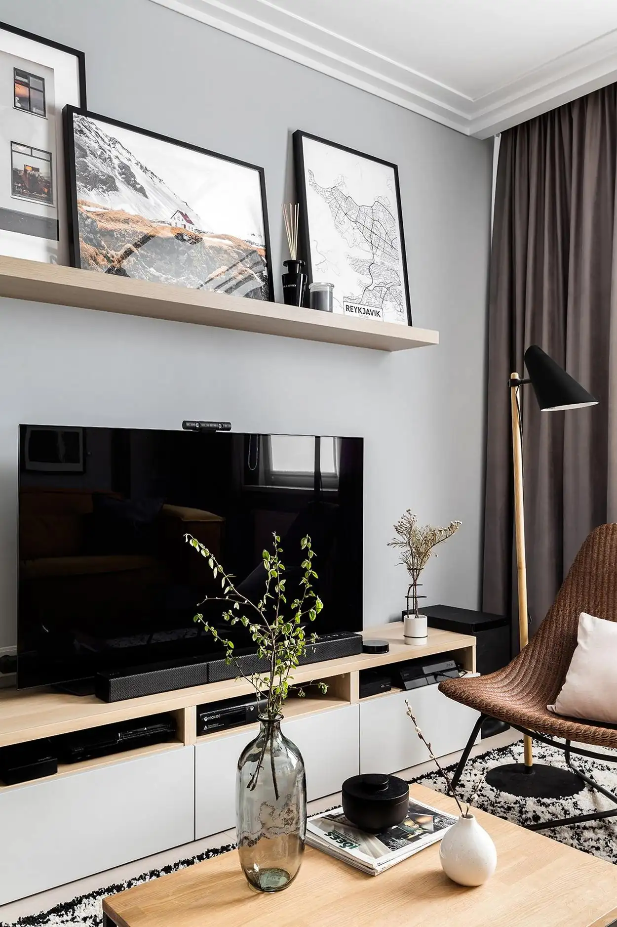 Skandináv stílus, szürke alap és minimalizmus 39 m2-en