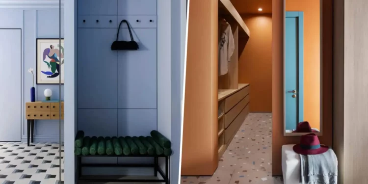 Ékszerdoboz a bejáratnál: inspiráló színes előszoba ötletek