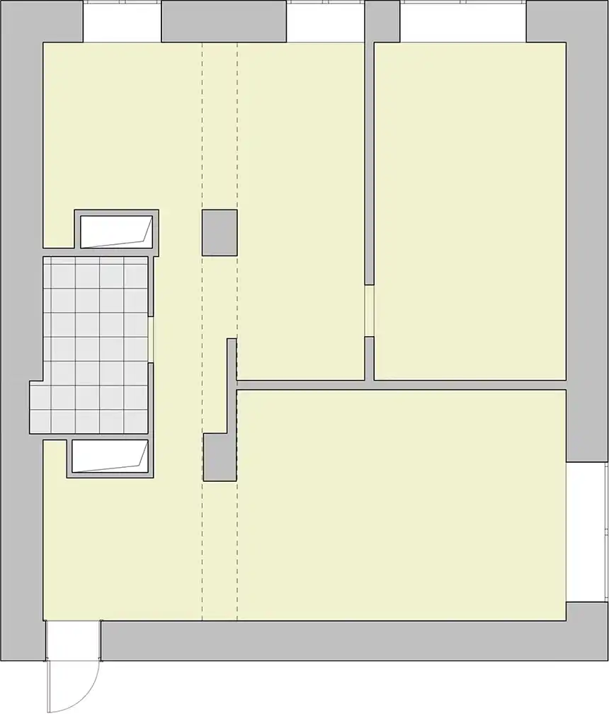 Századközepi modern részletek, zöld hangsúlyok és kortárs művészet 76 m²-en