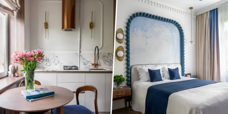 Klasszikus részletek és merész színek egy karakteres, 52 m²-es lakásban