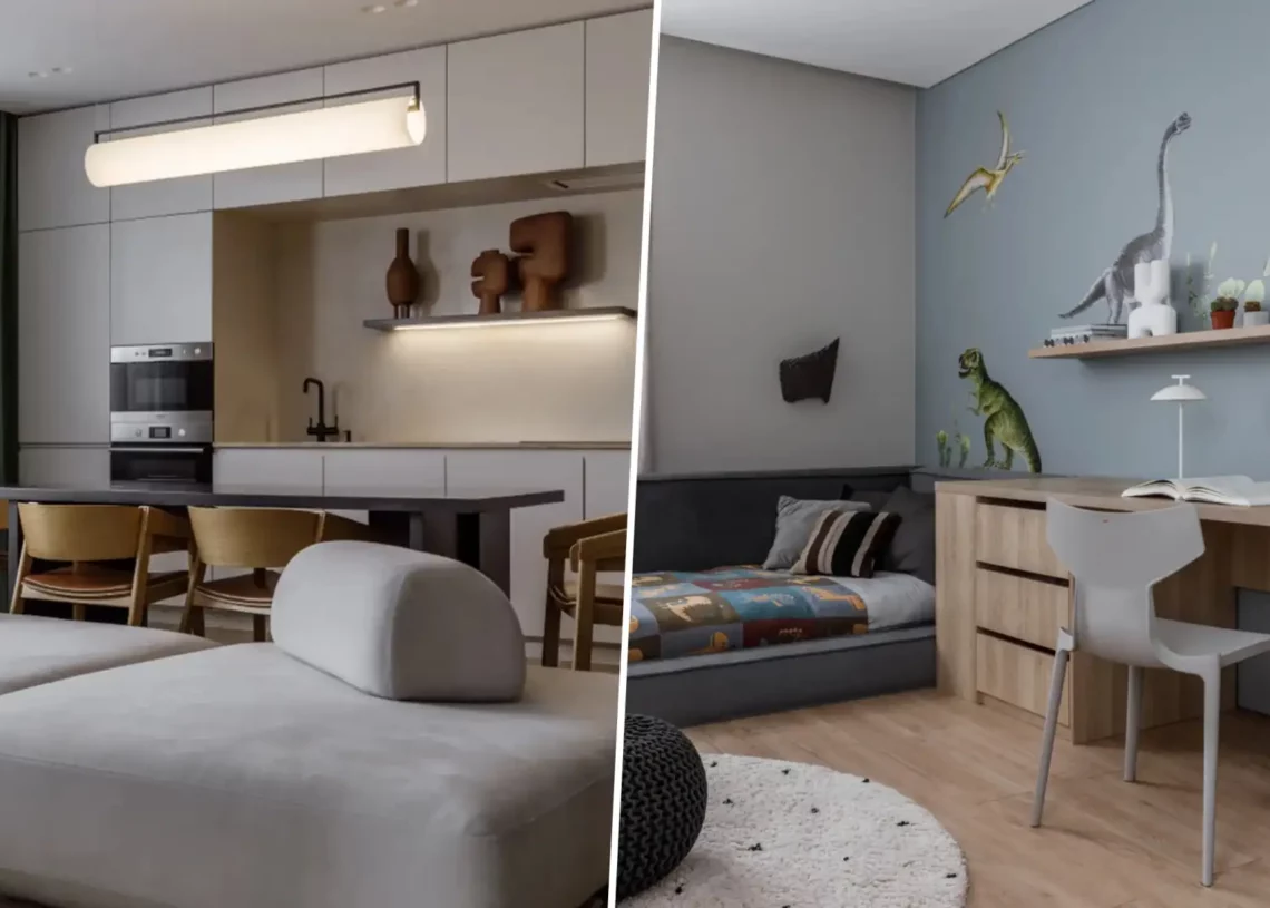 Puha minimalizmus és nyugodt hangulat fiatal család 80 m2-es otthonában