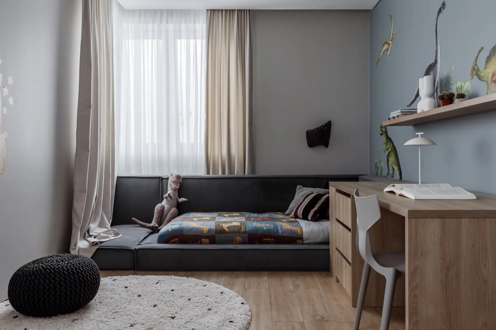 Puha minimalizmus és nyugodt hangulat fiatal család 80 m2-es otthonában