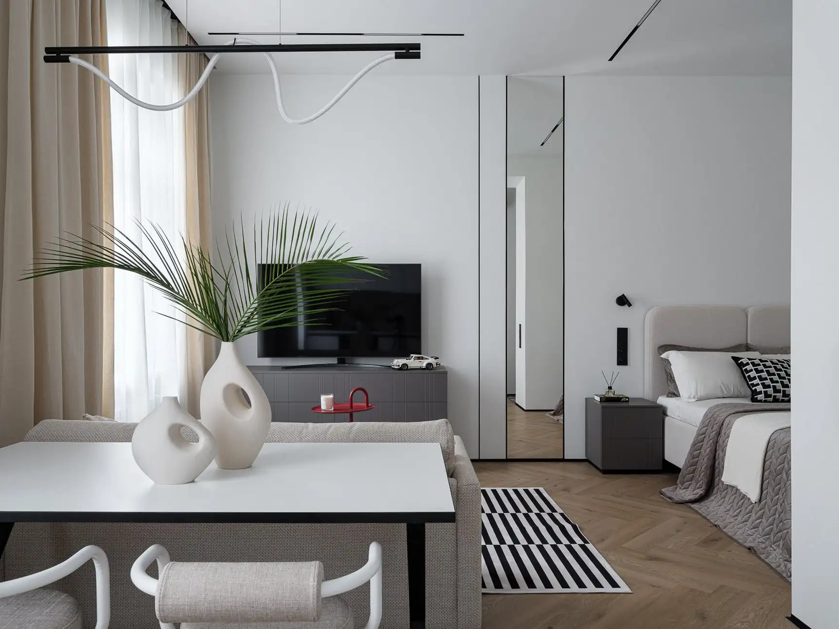 Lepukkant kis tégla lakásból modern minimalista otthon