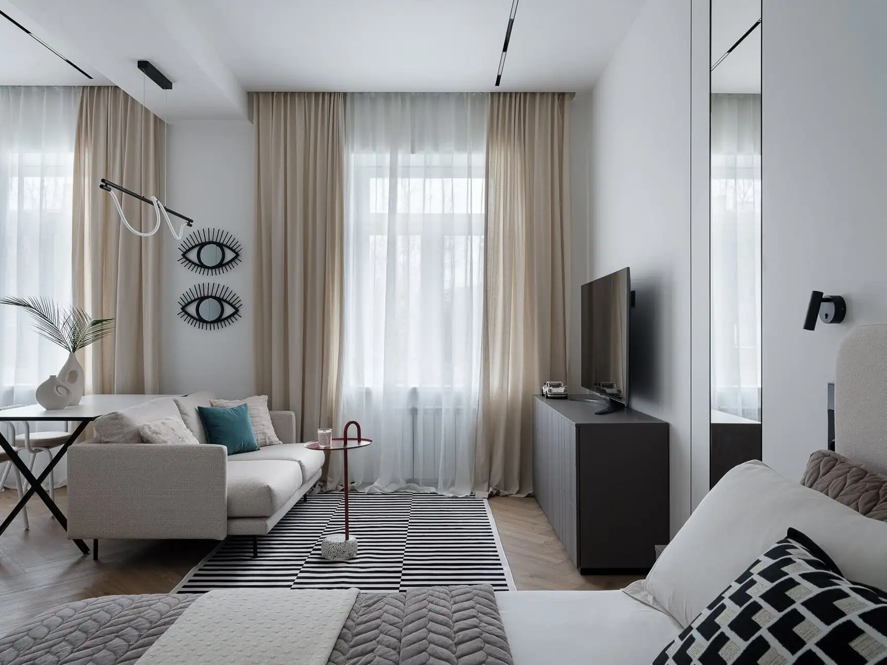 Lepukkant kis tégla lakásból modern minimalista otthon