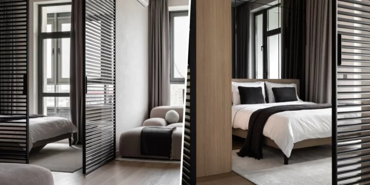 Nagy belmagasság, tolófalak és két nappali zóna 60 m2-en