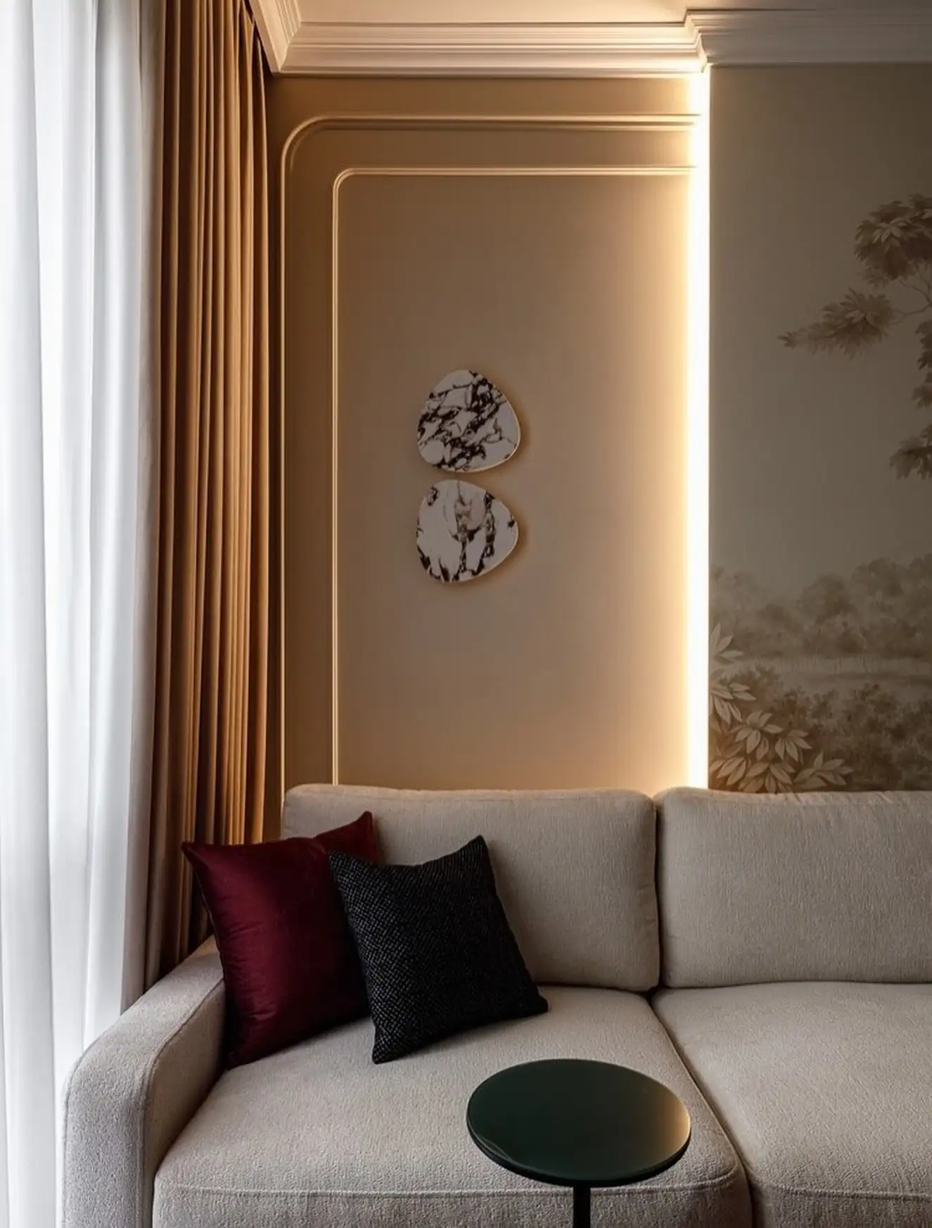 Élénk, eklektikus dizájn art deco elemekkel 40 négyzetméteres lakásban