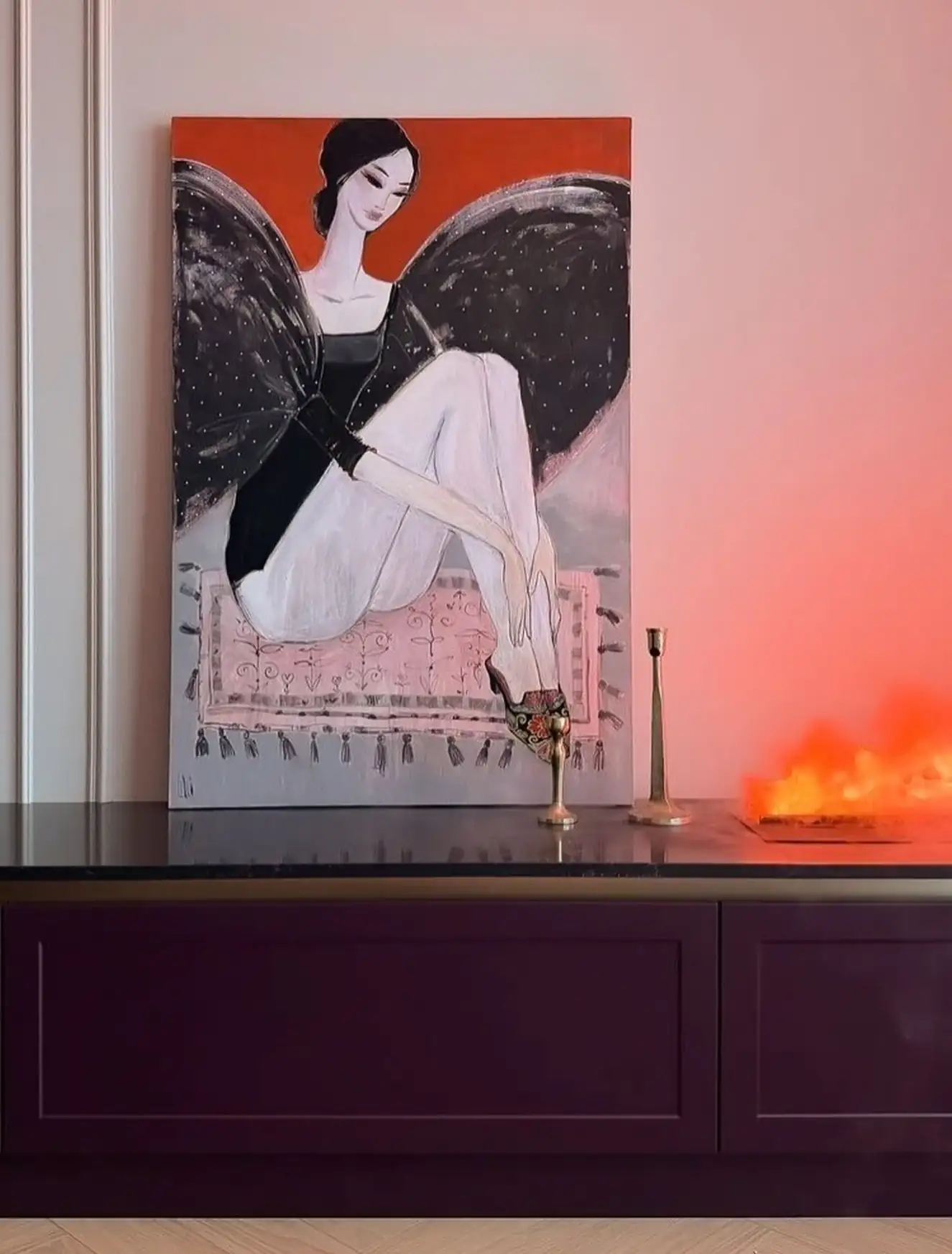 Élénk, eklektikus dizájn art deco elemekkel 40 négyzetméteres lakásban