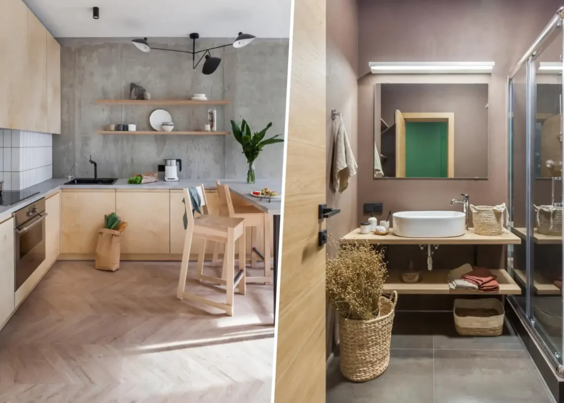 Beton, rétegelt lemez és üvegtégla: karakteres skandináv loft
