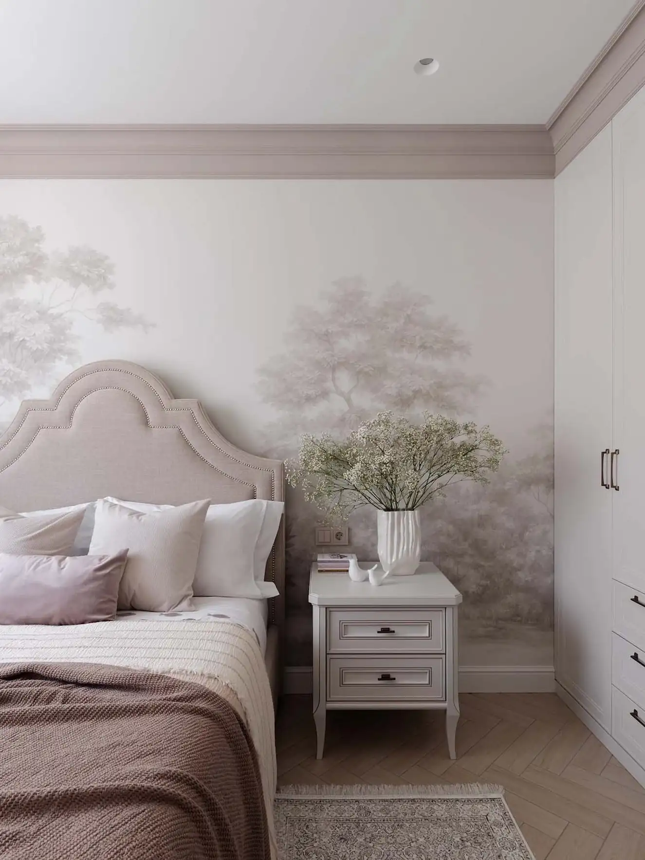 44 m2-es, kétszobás otthon modern klasszikus stílusban, provence-i részletekkel