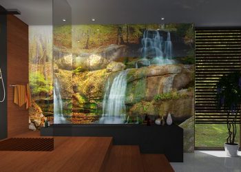 Egészen egyedi és látványos megoldás fürdőszoba dekorációra