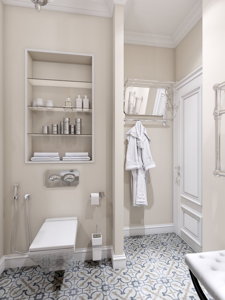 Kávé, bézs, egy csipetnyi narancs és kék - amerikai klasszikusok és art deco elemek egy házaspár lakásában