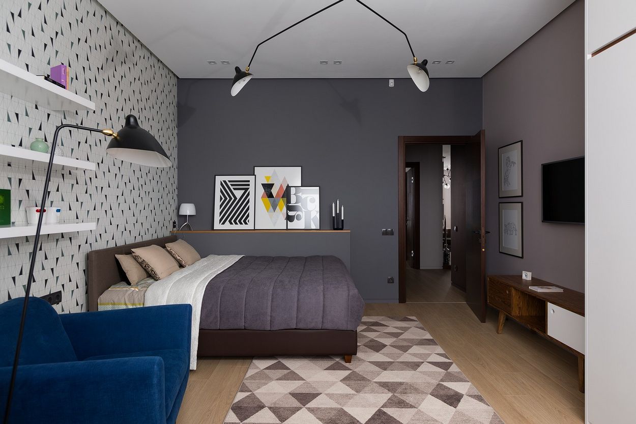 Holisztikus színválasztás és lakberendezés egy 103m2-es háromszobás lakásban - meleg barna, élénk zöld, szürke, sárga, kék árnyalatok Holisztikus színválasztás és lakberendezés egy 103m2-es háromszobás lakásban - meleg barna, élénk zöld, szürke, sárga, kék árnyalatok