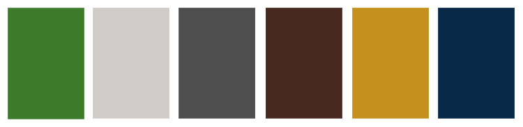 Színpaletta - Holisztikus színválasztás és lakberendezés egy 103m2-es háromszobás lakásban - meleg barna, élénk zöld, szürke, sárga, kék árnyalatok