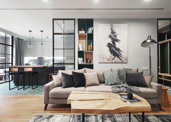 Család 106m2-es, háromszobás lakása - modern, természetes hangulatú lakberendezés jól élhető, kényelmes térszervezéssel